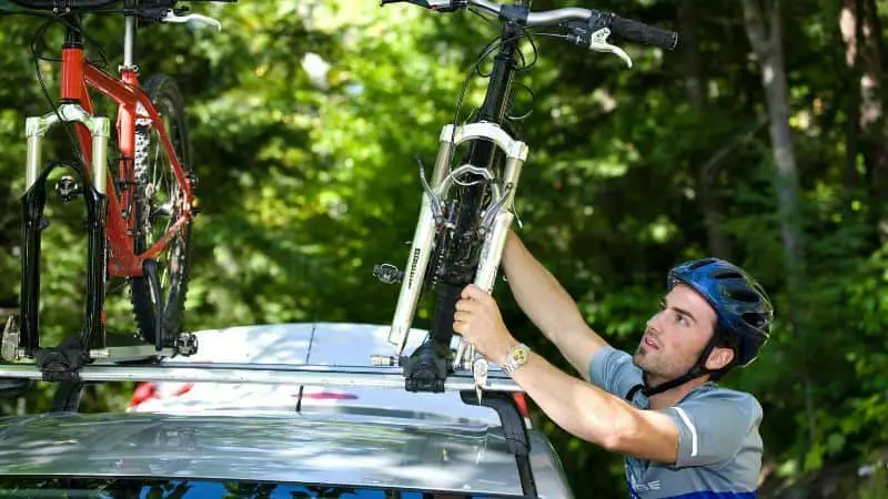 Jeep roof bike rack