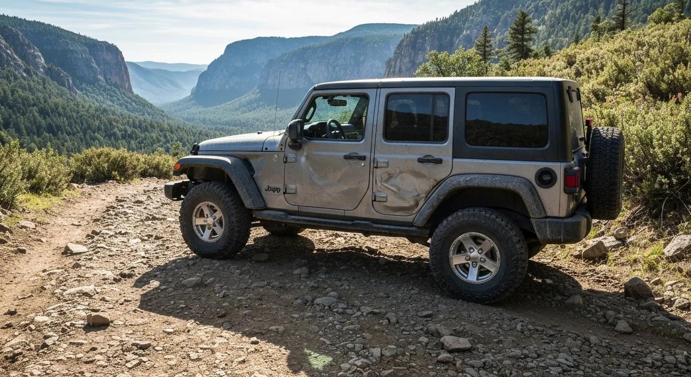 Jeep parked on a rugged trail, symbolizing adventure and off-road readiness